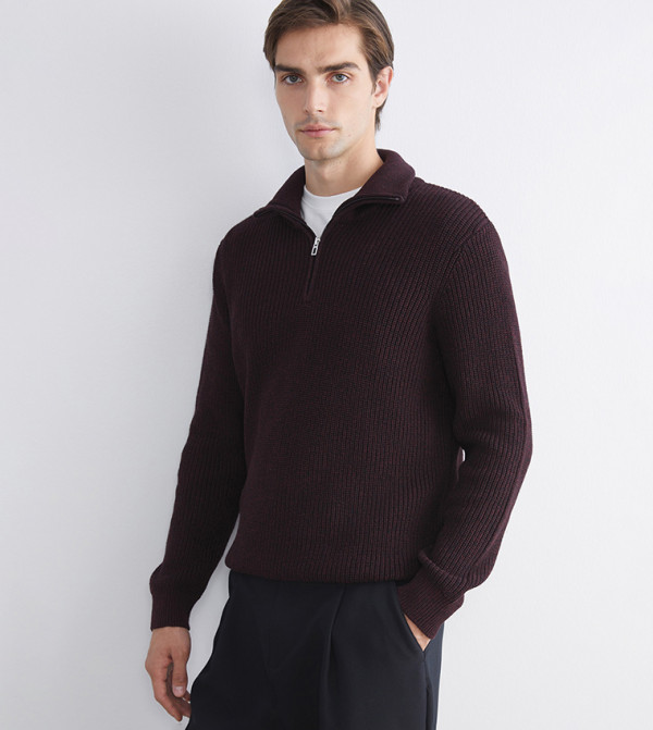 LC Waikiki Sweaters & Cardigans - Maroon Sweaters