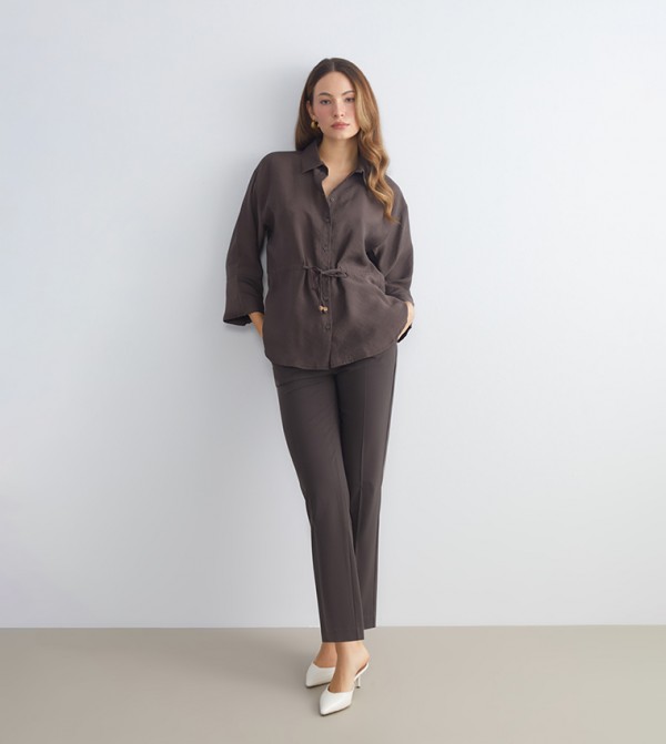 اٍل سي واي كيكي  بناطيل وليقنز - بني داكن بنطال كاجوال