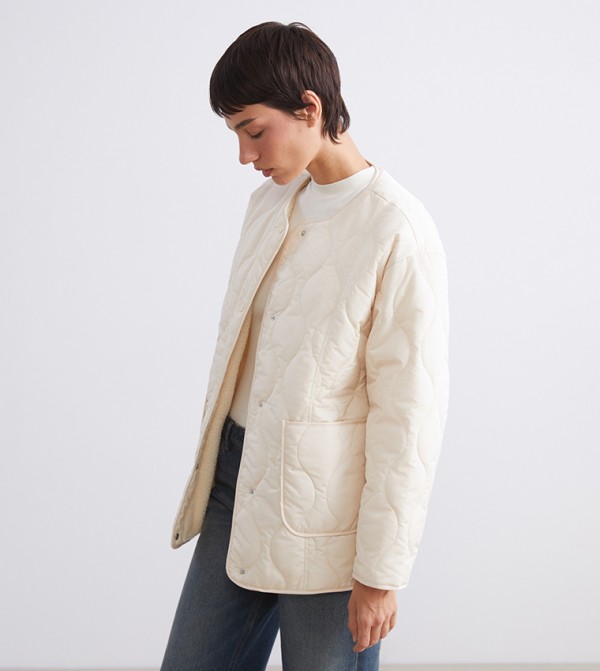 LC Waikiki  Puffer & Quilted Jackets - Beige Puffer & Quilted Jackets