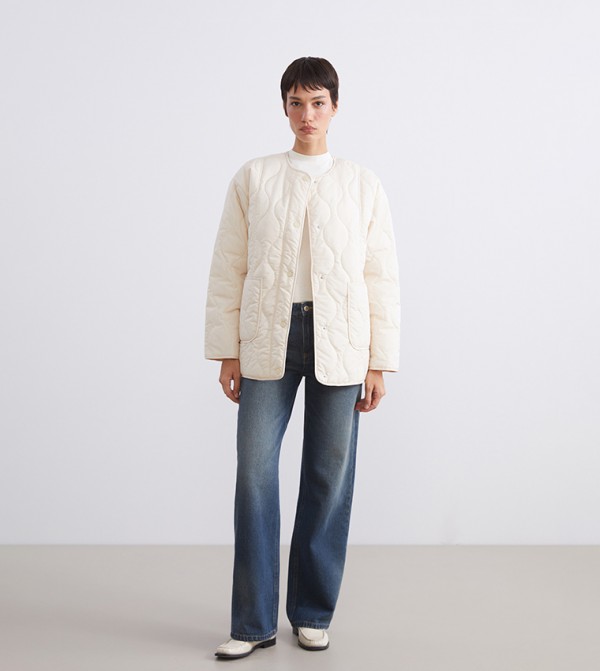 LC Waikiki  Puffer & Quilted Jackets - Beige Puffer & Quilted Jackets