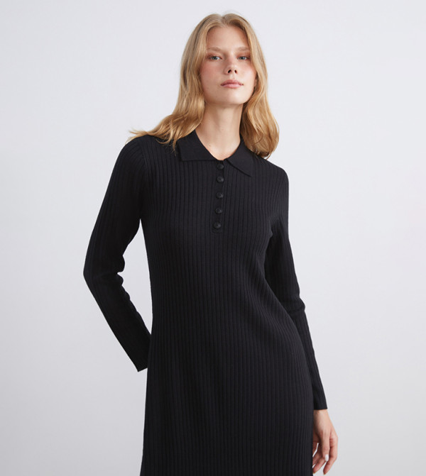 LC Waikiki  - Black Midi Dresses