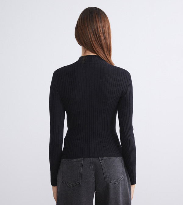 LC Waikiki  Clothing - Black Turtle neck Sweaters