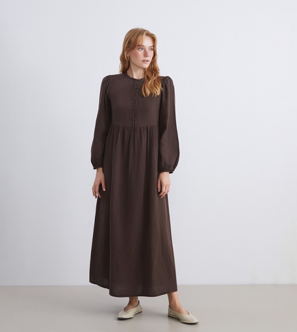 LC Waikiki  Dresses - Brown Maxi Dresses