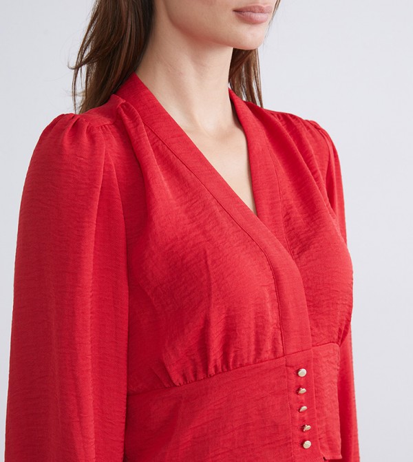 اٍل سي واي كيكي بلوزات - أحمر Cropped Tops