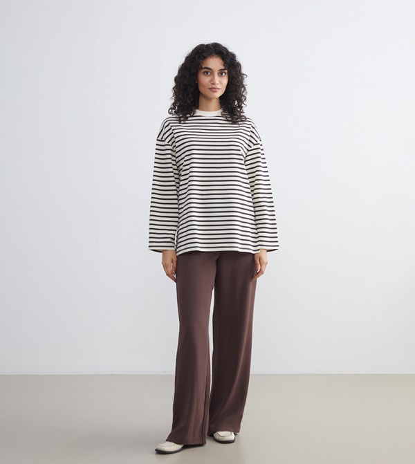 LC Waikiki LC Waikiki - Brown Long Sleeve T-Shirts