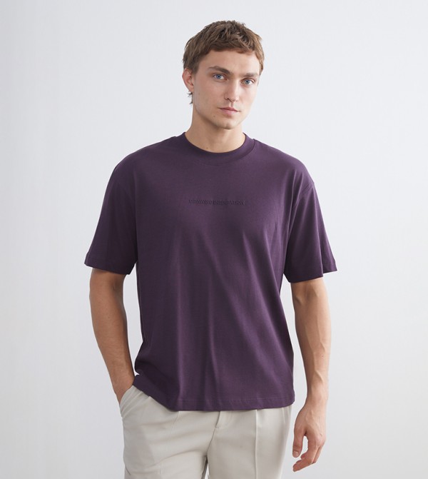 اٍل سي واي كيكي  ملابس - بنفسجي  Round Neck T-Shirts