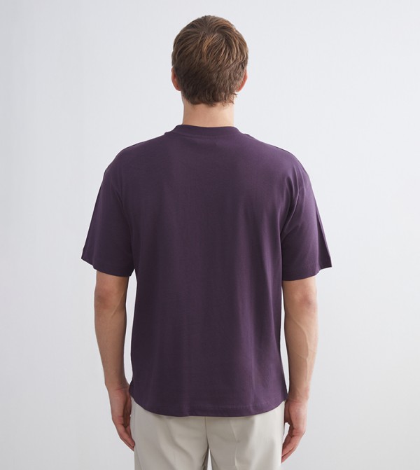 اٍل سي واي كيكي  ملابس - بنفسجي  Round Neck T-Shirts