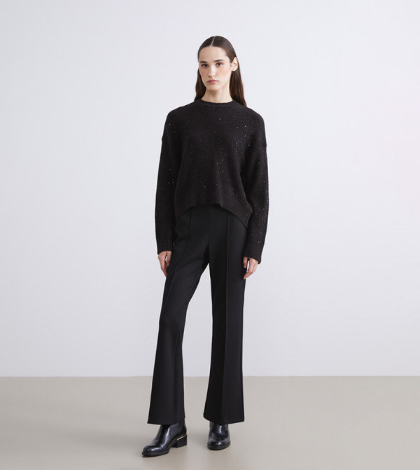 اٍل سي واي كيكي اٍل سي واي كيكي - أسود Round Neck Sweaters