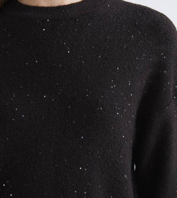 اٍل سي واي كيكي اٍل سي واي كيكي - أسود Round Neck Sweaters