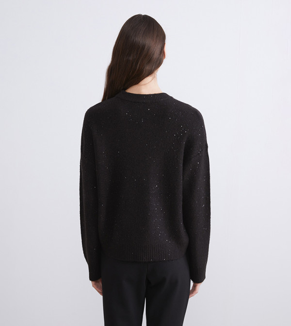 اٍل سي واي كيكي اٍل سي واي كيكي - أسود Round Neck Sweaters