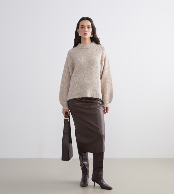 LC Waikiki LC Waikiki - Beige Turtle neck Sweaters