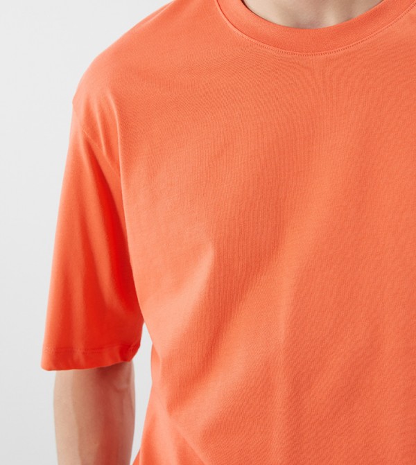 اٍل سي واي كيكي  ملابس - برتقالي  Round Neck T-Shirts