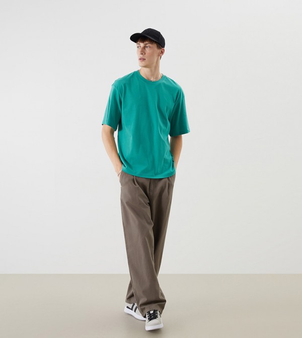 اٍل سي واي كيكي  ملابس - أخضر Round Neck T-Shirts