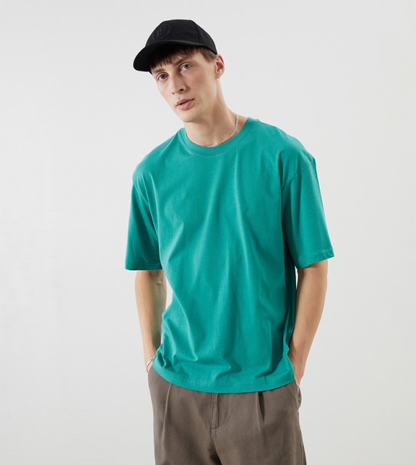 اٍل سي واي كيكي  ملابس - أخضر Round Neck T-Shirts