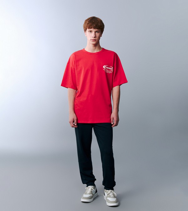 LC Waikiki LC Waikiki - LIGHT RED Round Neck T-Shirts