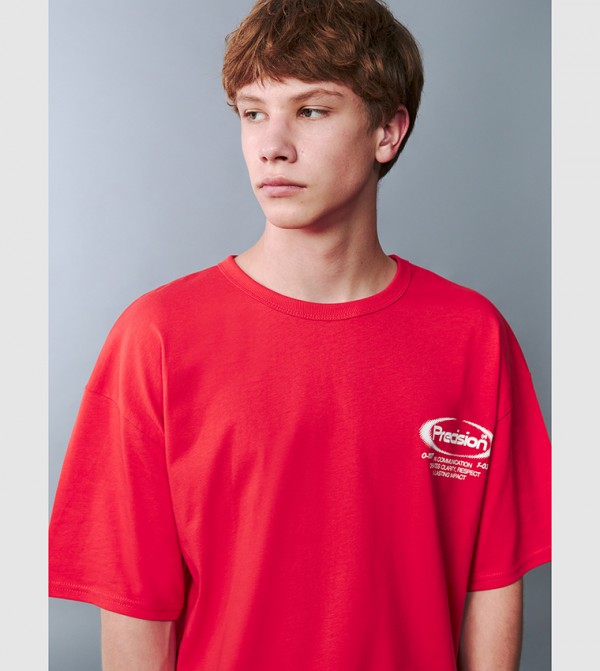 LC Waikiki LC Waikiki - LIGHT RED Round Neck T-Shirts