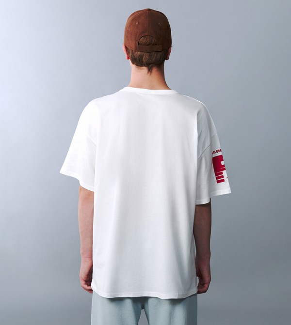 LC Waikiki T-Shirts - Ecru Round Neck T-Shirts