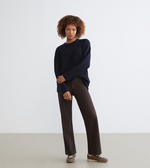 LC Waikiki LC Waikiki - Navy Round Neck Sweaters