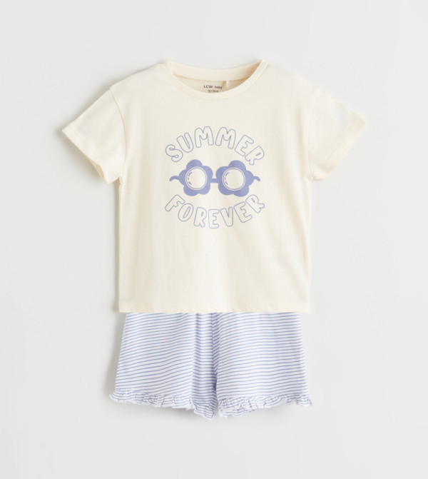 LC Waikiki LC Waikiki - Cream T-shirts & Bottoms