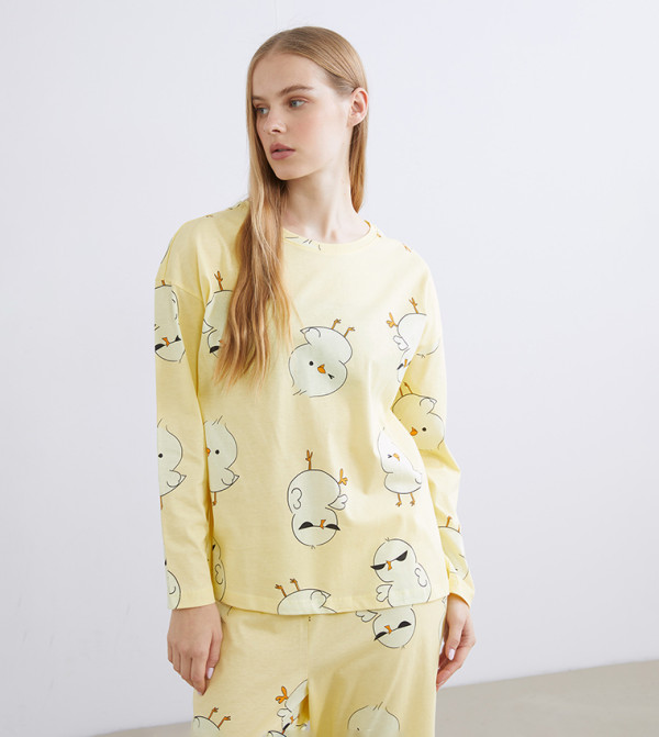 LC Waikiki Sleepwears & Loungewears - Yellow Pyjama Set