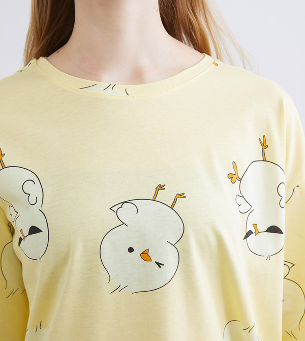 LC Waikiki Sleepwears & Loungewears - Yellow Pyjama Set