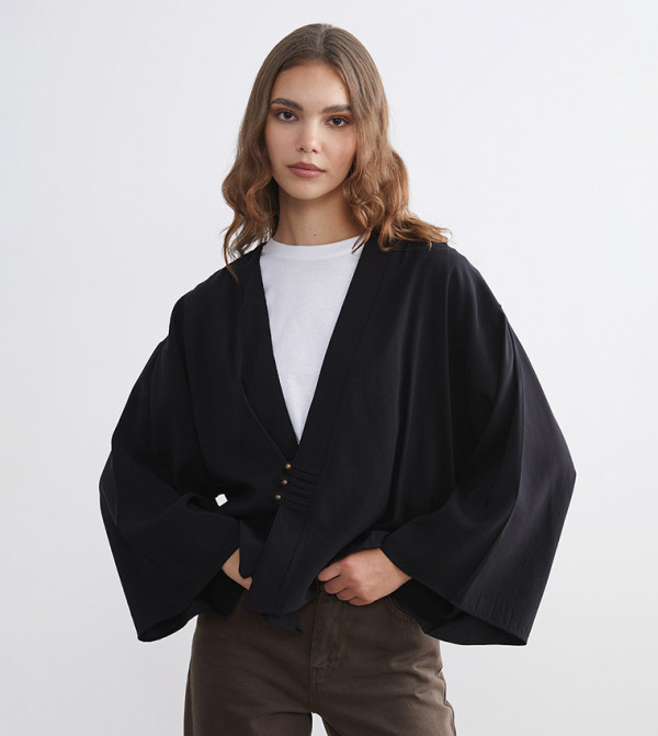 LC Waikiki  Kimonos - Black Kimonos