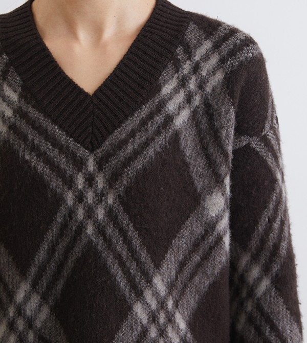 LC Waikiki LC Waikiki - Brown V-neck Sweaters