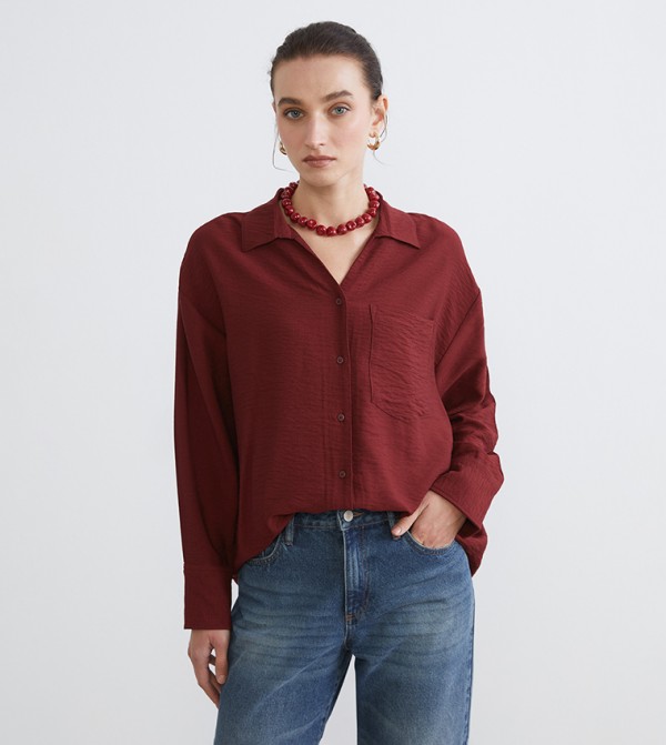 LC Waikiki LC Waikiki - Maroon Shirts