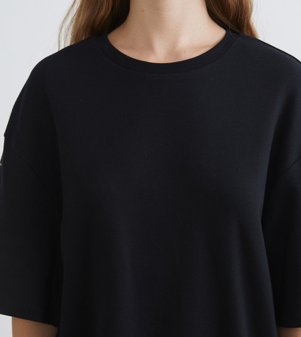 LC Waikiki  T-Shirts - Black Short Sleeve T-Shirts