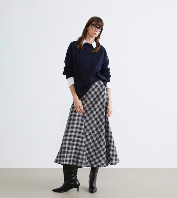 اٍل سي واي كيكي - رمادي Midi Skirts