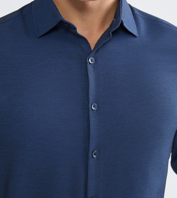 LC Waikiki  Formal Shirts - Blue Long Sleeves