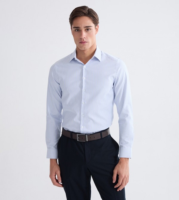 LC Waikiki  Shirts - Blue Long Sleeves