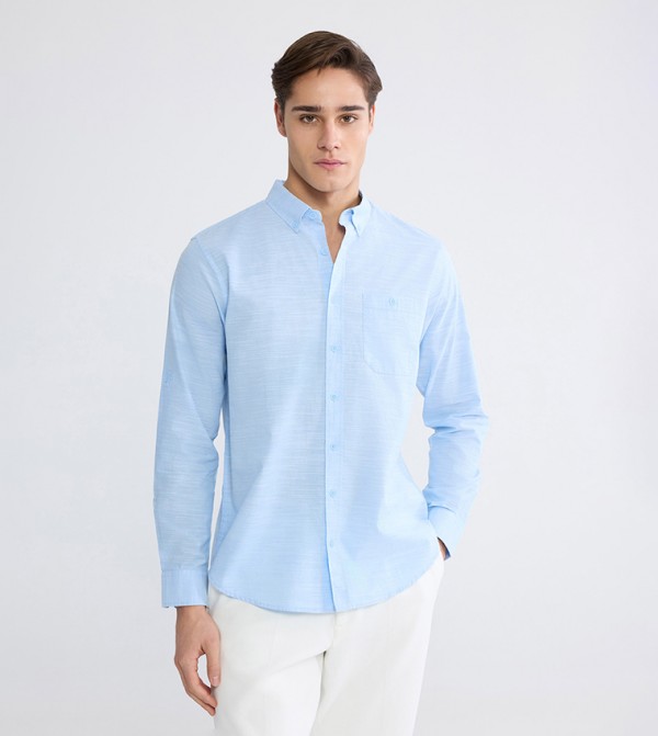 LC Waikiki  Shirts - Blue Long Sleeves