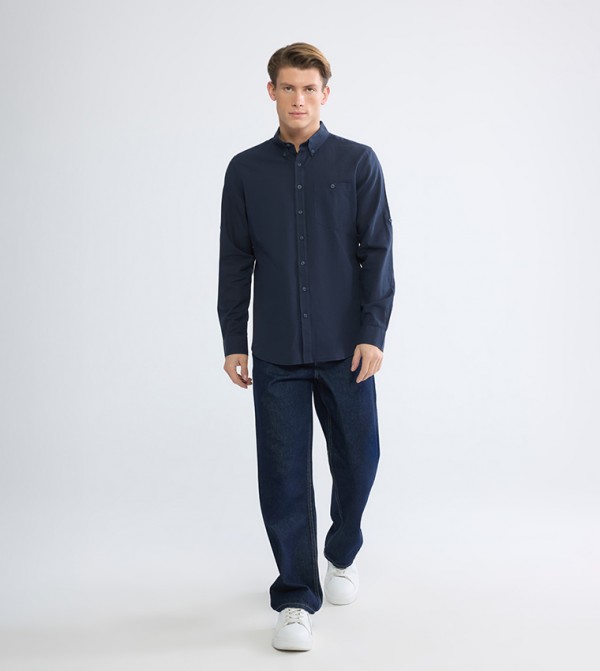 LC Waikiki  Shirts - Navy Long Sleeves