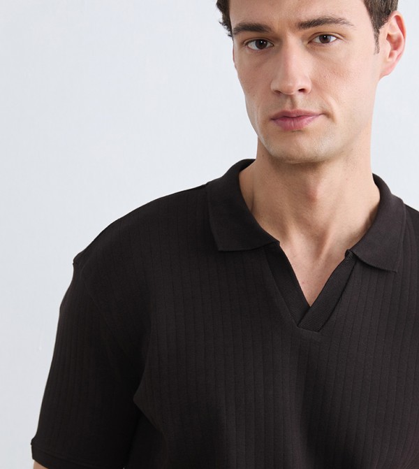 LC Waikiki Men - Brown Polo T-shirts