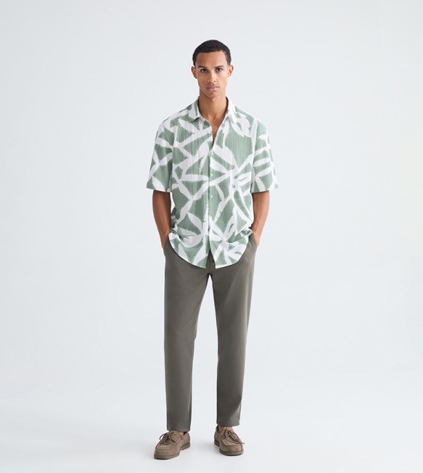 LC Waikiki Shirts - Green Short Sleeves