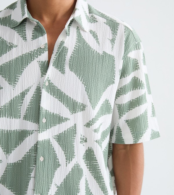 LC Waikiki Shirts - Green Short Sleeves