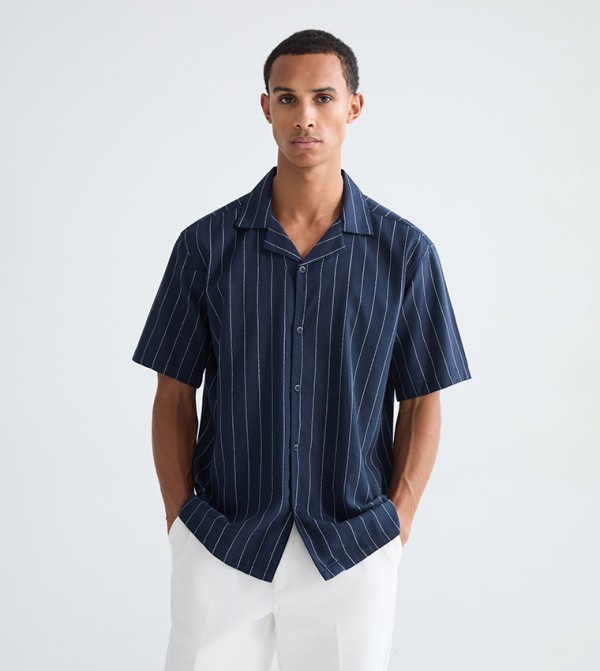 LC Waikiki  Shirts - Blue Short Sleeves