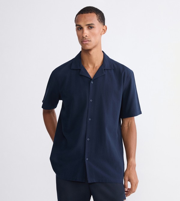 LC Waikiki  Shirts - Navy Short Sleeves