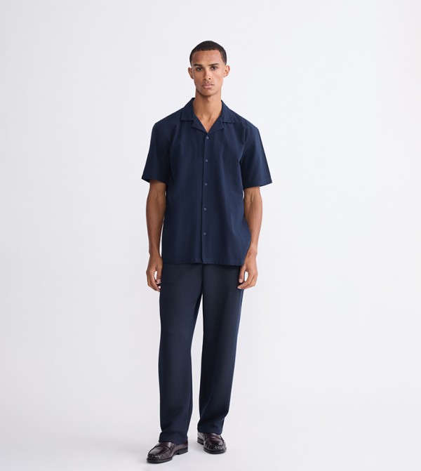 LC Waikiki  Shirts - Navy Short Sleeves