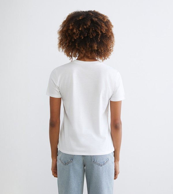 LC Waikiki  T-Shirts - White Short Sleeve T-Shirts