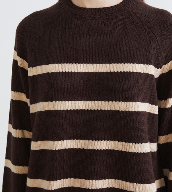 LC Waikiki Sweaters & Cardigans - Brown Round Neck Sweaters
