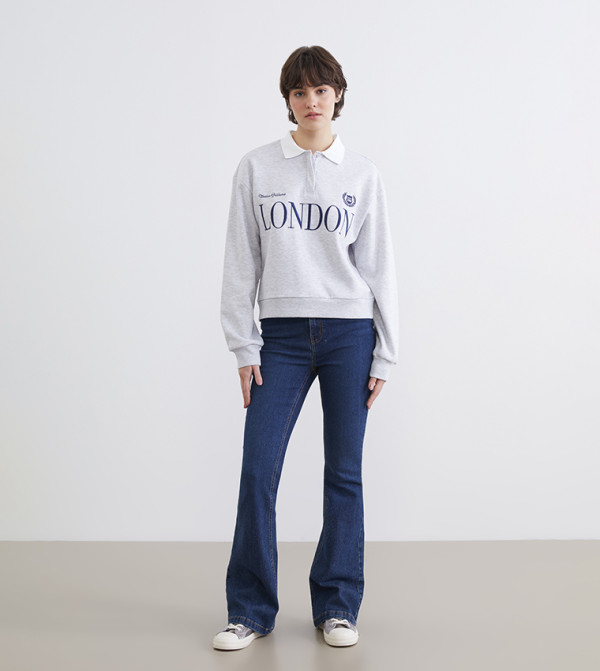 اٍل سي واي كيكي  هوديات و سويتيشيرتات - رمادي بلوزات