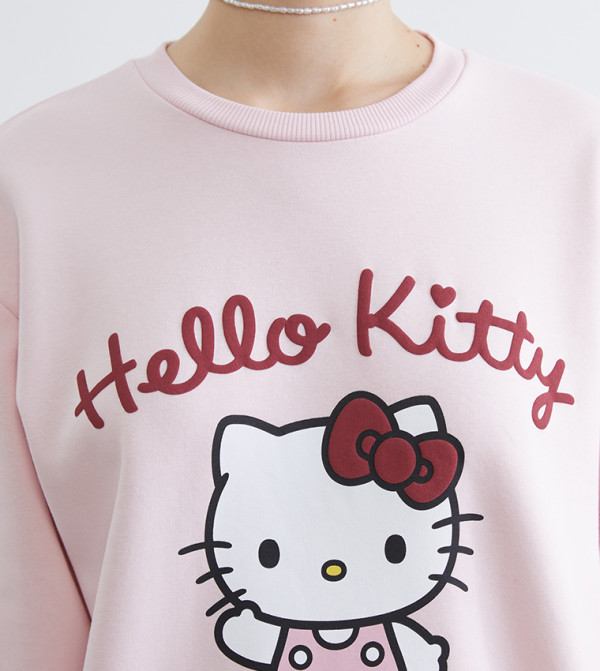 اٍل سي واي كيكي  هوديات و سويتيشيرتات - وردي فاتح بلوزات