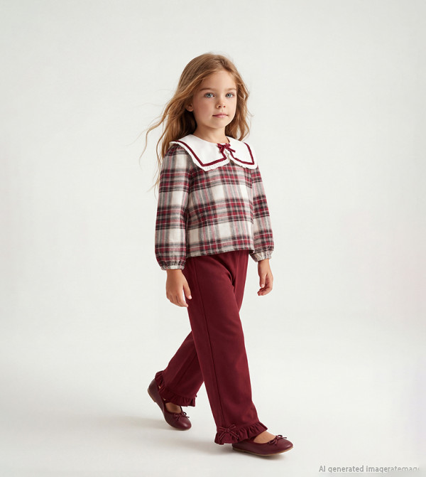 اٍل سي واي كيكي اٍل سي واي كيكي - بني محمر بلايز و بناطيل