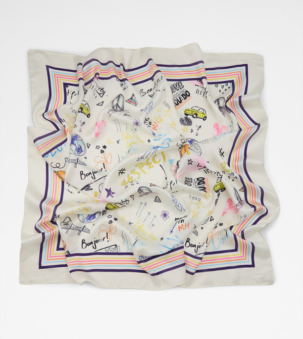Aldo Accessories  Scarves - Cream Woven Scarves