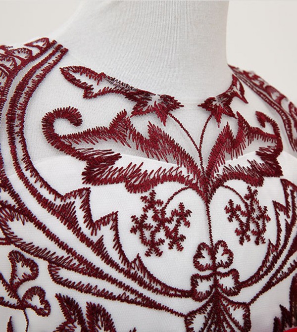 Ddaniela  - Maroon Party Dress