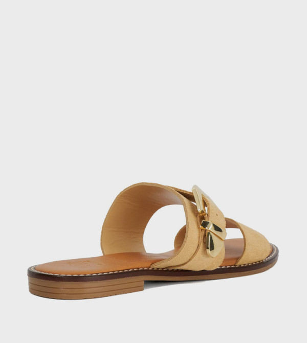 Dune London Shoes - Beige Flat Sandals