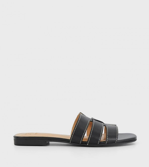 Dune London  Sandals - Black Flat Sandals