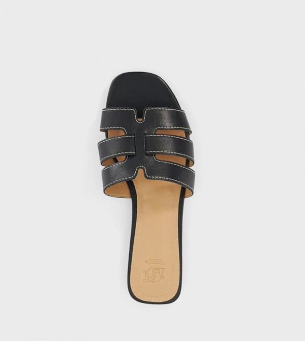Dune London  Sandals - Black Flat Sandals